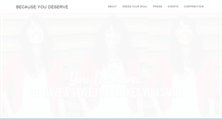 Desktop Screenshot of becauseyoudeserve.com